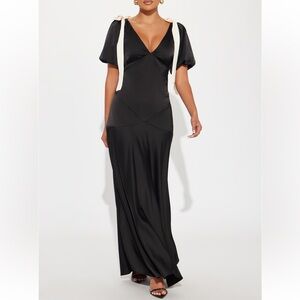 Satin bow dress